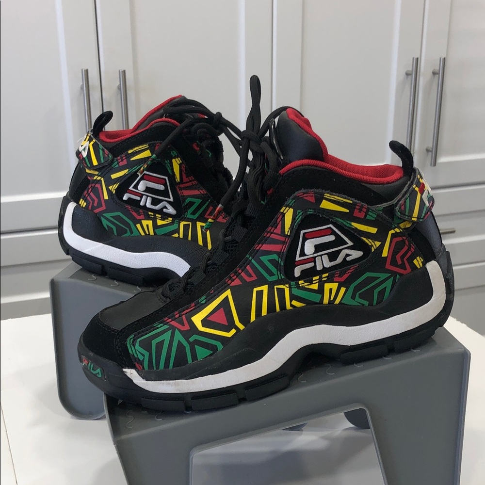 Fila Kids Junior Grant Hill 2 Sneakers Black Multi Color Size 6 Retro Basketball